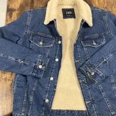 ZARA デニムジャケット Mサイズ フリースライナー付き