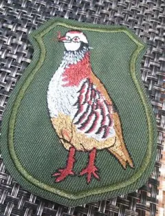 《昔軍緑US雉》新品『鳥 　雉　キジ』刺繍ワッペン■アウトドア　狩猟ハンティング