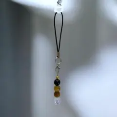 天然石 魔除け金運上昇ストラップ