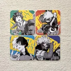 ヒロアカ 原画展 カフェコースター 緑谷 爆豪 轟 荼毘4枚セット