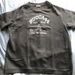 BUCCA 44オーバーサイズ半袖プリントスウェット黒Mサイズ