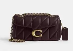 COACHタビー20 キルティング ショルダーバッグ cp149 ダークブラウン