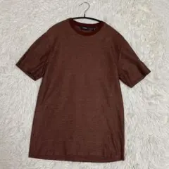 Theoy セオリー　Tシャツ ニット　XS 赤茶色　メンズ　クルーネックのサムネイル