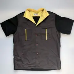 Dry Bones ボウリングシャツ M38 日本製 黒×黄 ヴィンテージ風