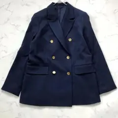極美品✨ GU ジーユー テーラードジャケット 紺ブレ ダブルブレスト ネイビー
