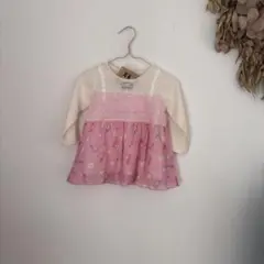 新品 アンパンマン　シフォン長袖Tシャツ 90 ドキンちゃん　コキンちゃん　PK