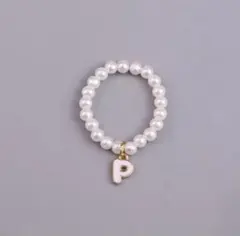 Labubu 10cmサイズ向け・イニシャル「P」付きミニネックレス