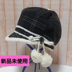 帽子　レディース　ボンボン付きキャスケット　秋冬物