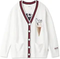 新品 ジェラートピケ 【PEANUTS】スムーズィーカーディガン スヌーピー