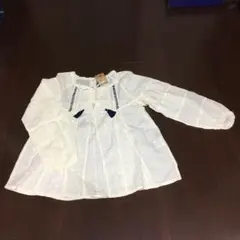 値下　キューブシュガー　長袖ブラウス　パッチワーク風　新品