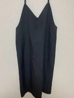 ブラック キャミソール ロングワンピース