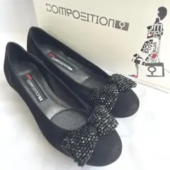 COMPOSITION9 コンポジション9 パンプス ビジューリボン 23㎝のサムネイル