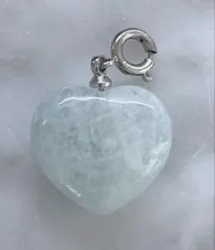 アクアマリン ペンダントトップ ストラップ アクセサリー 天然石 ハート