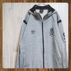 ✨umbro✨ フルジップパーカー フーディ グレー XO 大きいサイズ