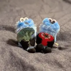 パペットスンスン ぬいぐるみ 2こセット ブロッコリー　トマト