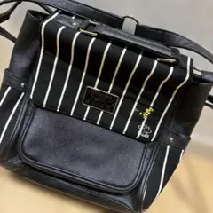 ストライプデザイン ショルダーバッグ