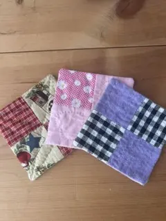 パッチワーク コースター ハンドメイド ナチュラル 北欧風 手作り