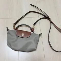 ロンシャン　ショルダーバッグ　XS グレー