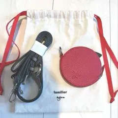 Ajew / familiar リンゴ型小物入れとストラップセット