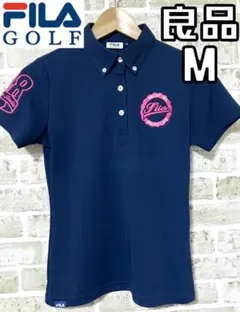 【早い者勝ち✨】フィラゴルフ レディース 半袖 ポロシャツ M ネイビー/紺系