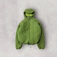 90s Columbiaキルティング ダウンパーカ ライムグリーンy2k S