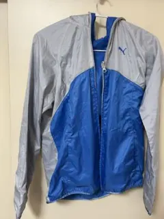 リバーシブルPUMA フルジッパー ジャケット 青/グレー