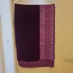 着物ショール ベルベット、レース装飾