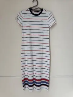 Polo Ralph Lauren ストライプ 半袖ロングワンピース XS