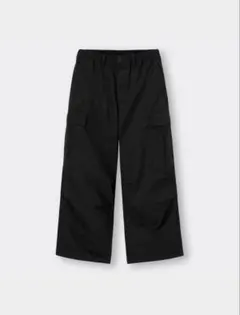 GU ジーユー スーパーワイドカーゴパンツ ブラック Lサイズ