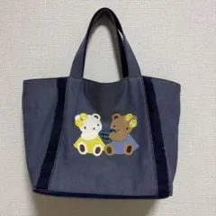 【美品】familiar ファミリア 春のファミリアショー2024 デニムバッグ