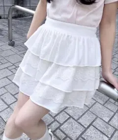 INGNI スウェットレースフリルミニスカパン