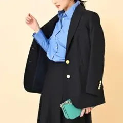 美品 UNTITLED 24SS マナードベーシックジャケット 2 ブレザー 紺