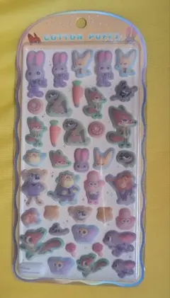 ディズニー ズートピア コットンパフィーシール 新品未使用品