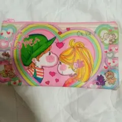 レア水森亜土カップルと動物のイラストポーチ