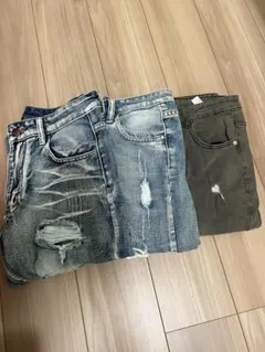 American Eagle ダメージジーンズ 3本セット 30x30 - メルカリ