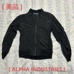 【美品】ALPHA INDUS. MA-1 フライトジャケット　BK L