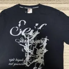 b-one-soul Projects グラフィックプリント 長袖カットソー 黒