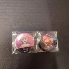 カラフルピーチのあさん　訳あり缶バッジ2点セット