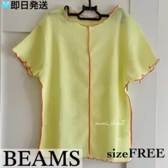 【美品】Ray BEAMS メロウ シアートップス 半袖 イエロー 涼しいのサムネイル