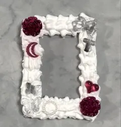 ホイップデコ トレカケース（チェキケース） 赤×グレー