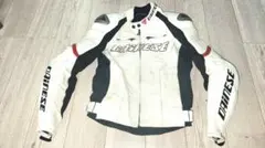 Dainese ライディングレザージャケット 白　46 革ジャンのサムネイル