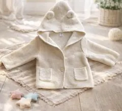 ♡美品♡baby GAPアイボリー フード付きアウター 6-12ヶ月　70サイズ