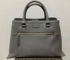 【美品】グッチ マイクロシマ・トート＆ショルダーバッグ2WAY！