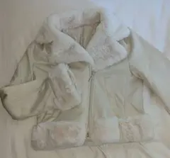 ホワイトファー付きムートン風ジャケット