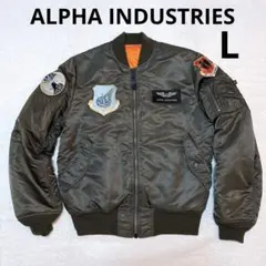 アルファインダストリーズ ma-1 リバーシブル ワッペン カーキ Lサイズ