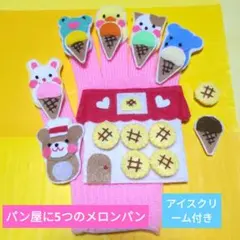 手袋シアター「パン屋に5つのメロンパン」アイスクリーム付き
