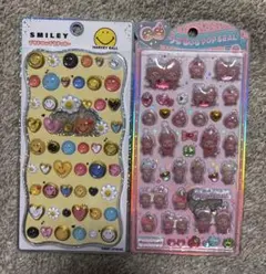 プチドロ　スマイリー　うるちゅるポップシール　モンチッチ　2種