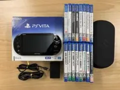 SONY PS Vita ブラック 本体 充電器 ケース ゲームソフト付き