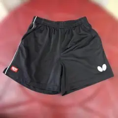 バタフライ　ゲームパンツ　卓球　ハーフパンツ　ブラック　M 黒　ショートパンツ