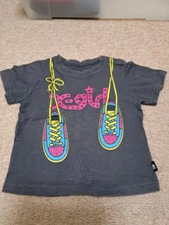 X-girl Tシャツ スニーカープリント グレー　3T☆のサムネイル
